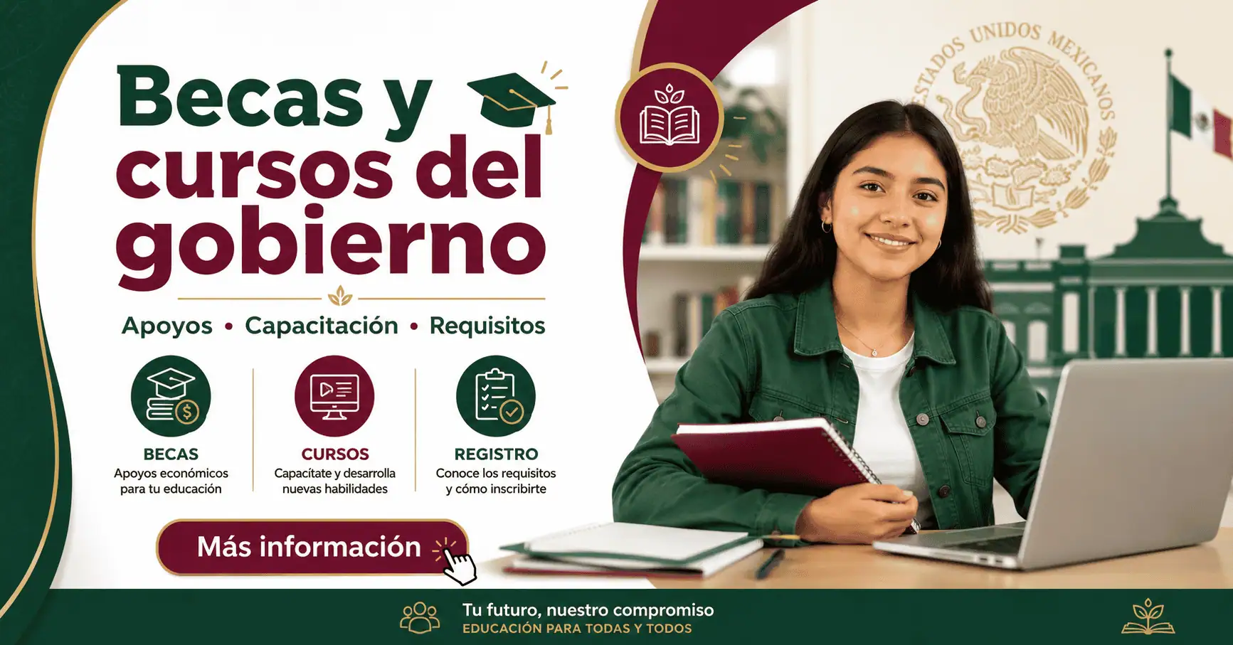 Becas y cursos del gobierno